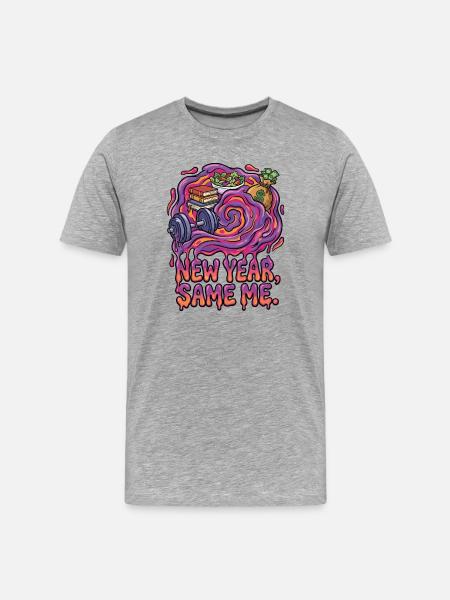 New Year, the same I - Men's Premium Organic T-Shirt - heather grey