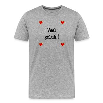 Adieu bonne chance - T-shirt bio Premium Homme - gris chiné - Devant - Damien (186cm)