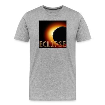 Totale Sonnenfinsternis 2026 - Männer Premium Bio T-Shirt - Grau meliert - Vorne - Damien (186cm)