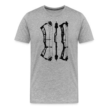 EliteBasin_Plan - Männer Premium Bio T-Shirt - Grau meliert - Vorne - Damien (186cm)