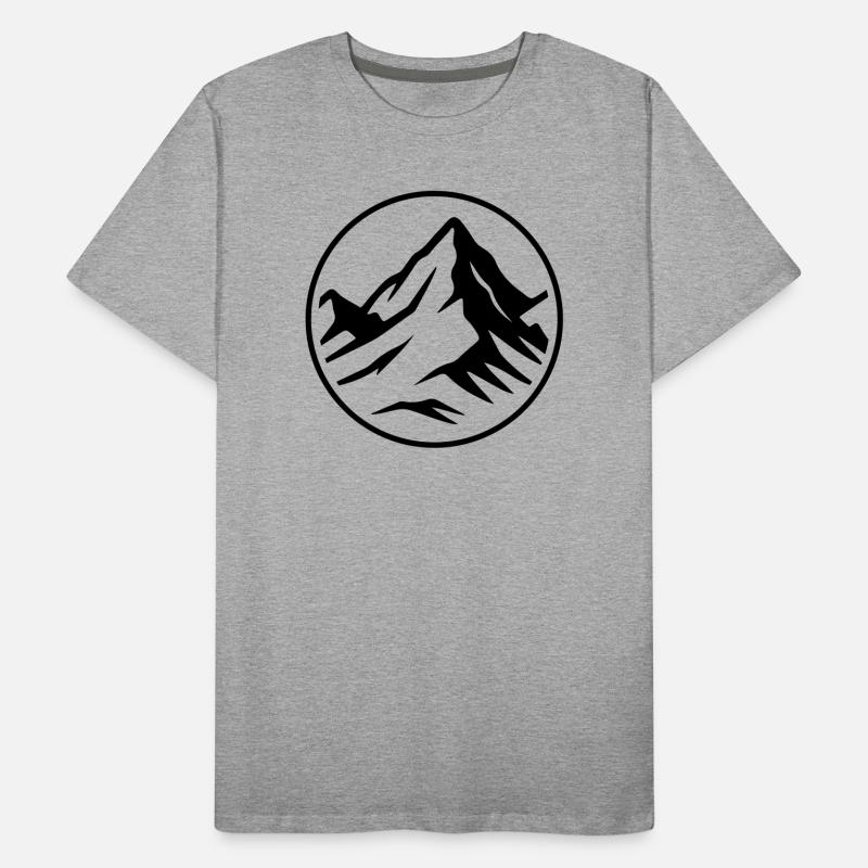 Berg Symbol Gipfel Männer Premium Bio T-Shirt