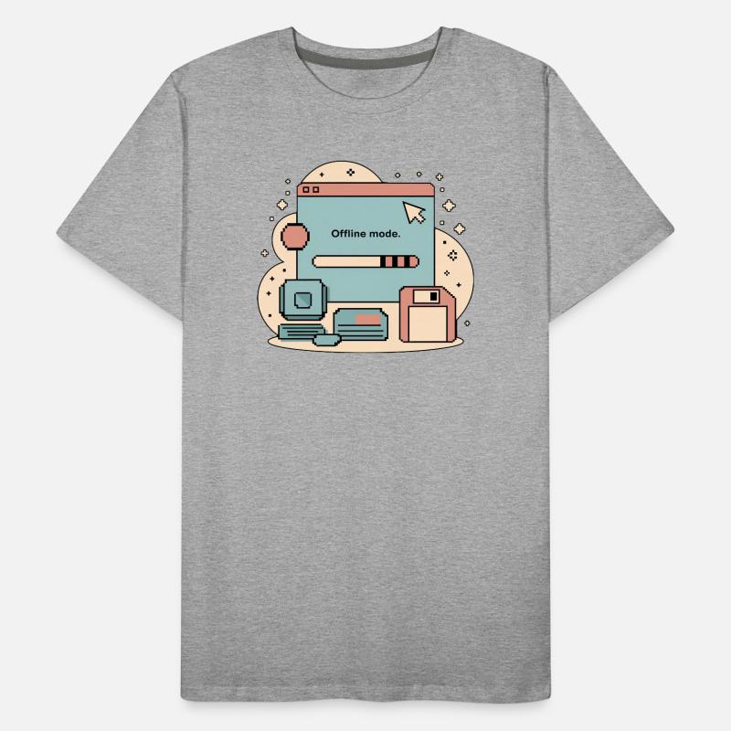 Offline Mode Retro Internet Männer Premium Bio T-Shirt