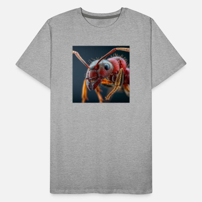 Ants Macro Portrait Realistic Wildlife Men's Premium Organic T-Shirt
