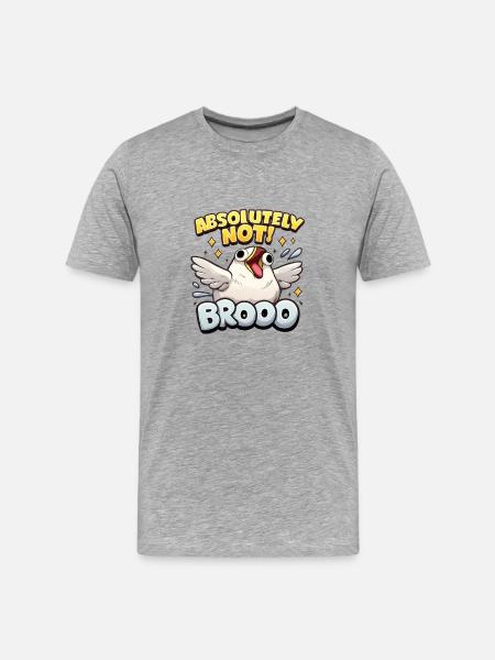 White Bird Meme - Men's Premium Organic T-Shirt - heather grey