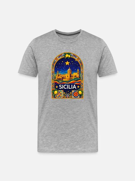 Sicilia palermo - Men's Premium Organic T-Shirt - heather grey