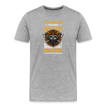 Viking Outfit Valhalla Norse Mythology - Men's Premium Organic T-Shirt - heather grey - Front - Damien (186cm)