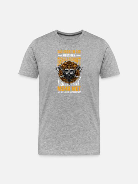Viking Outfit Valhalla Norse Mythology - Men's Premium Organic T-Shirt - heather grey