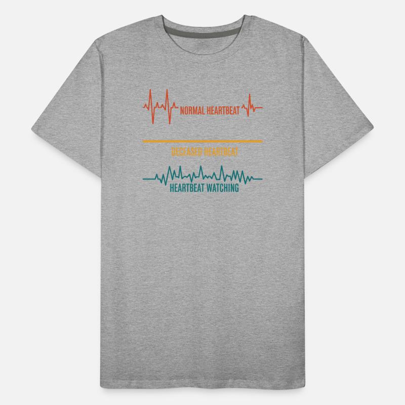 Variations du battement cardiaque Pression T-shirt bio Premium Homme