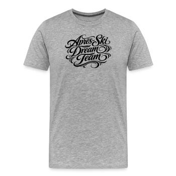 Après Ski Dream Team - Men's Premium Organic T-Shirt - heather grey - Front - Damien (186cm)