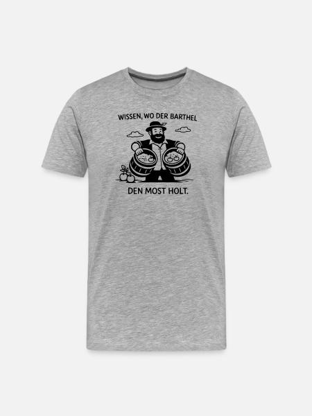 know where Barthel gets the must - Men's Premium Organic T-Shirt - heather grey