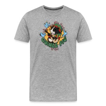 'cause every little thing guinea pig alright - Männer Premium Bio T-Shirt - Grau meliert - Vorne - Damien (186cm)