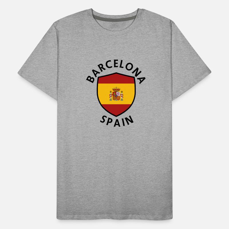 Bouclier de Barcelone, Espagne T-shirt bio Premium Homme