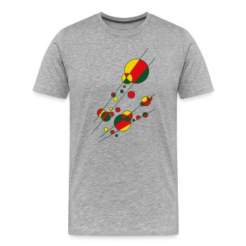 Cercles - T-shirt bio Premium Homme - gris chiné - Devant - Damien (186cm)