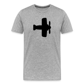 Avion - T-shirt bio Premium Homme - gris chiné - Devant - Damien (186cm)