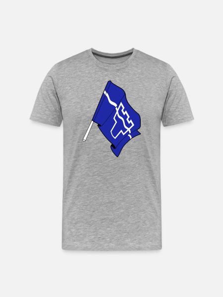 Flag of Tyne and Wear - Men's Premium Organic T-Shirt - heather grey