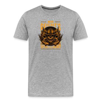 Père en tenue des dieux vikings vikings - T-shirt bio Premium Homme - gris chiné - Devant - Damien (186cm)