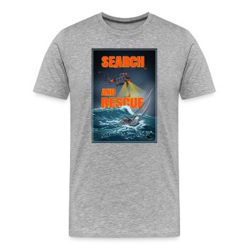 Search and Rescue - Men's Premium Organic T-Shirt - heather grey - Front - Damien (186cm)