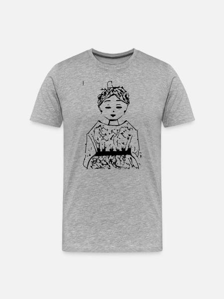 sakura - Men's Premium Organic T-Shirt - heather grey