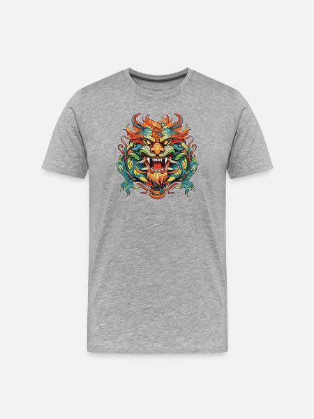 Dragon Comic China - T-shirt bio Premium Homme - gris chiné
