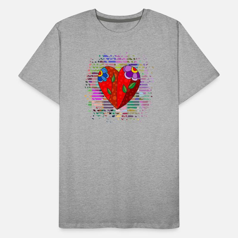 Heart Men's Premium Organic T-Shirt