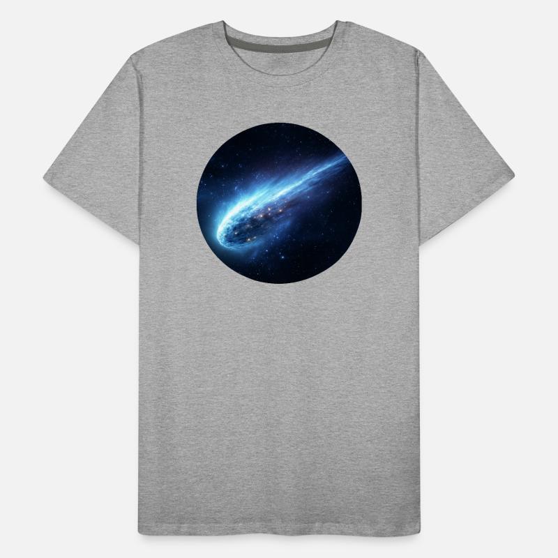Astronomie Comète Spatiale Queue en Ligne T-shirt bio Premium Homme