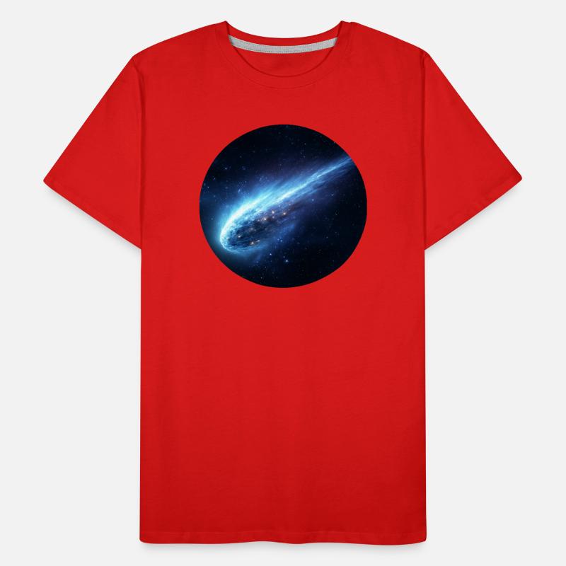 Astronomy Space Comet Streaking Tail Men's Premium Organic T-Shirt