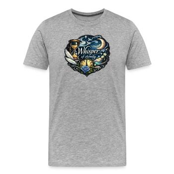 Flüstern der Ewigkeit - Männer Premium Bio T-Shirt - Grau meliert - Vorne - Damien (186cm)