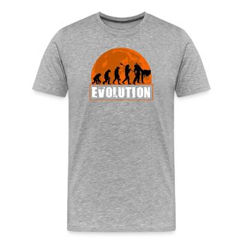 Judo Evolution Martial Arts Lover Judo Player - Men's Premium Organic T-Shirt - heather grey - Front - Damien (186cm)