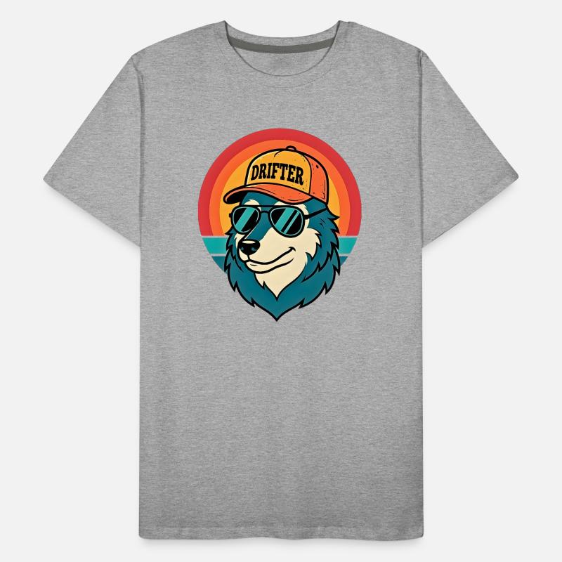 Drifter Wolf Sunset Tee Men's Premium Organic T-Shirt