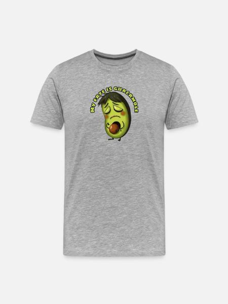 Avocado Destiny Guacamole Meme - Men's Premium Organic T-Shirt - heather grey