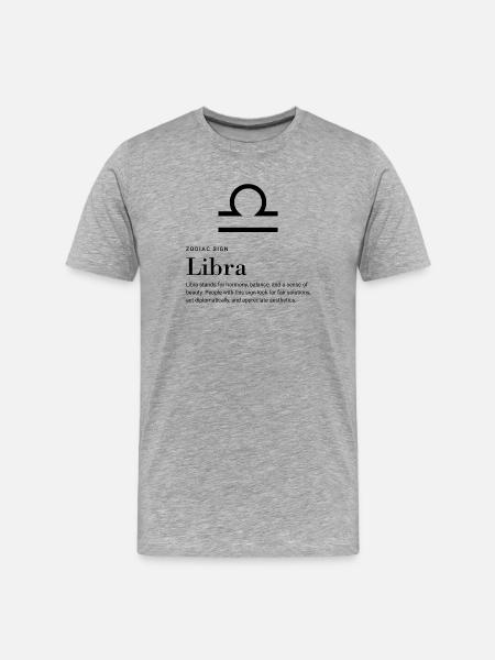 Libra - Zodiac sign - Men's Premium Organic T-Shirt - heather grey