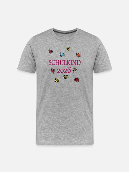 écolier fier - T-shirt bio Premium Homme - gris chiné