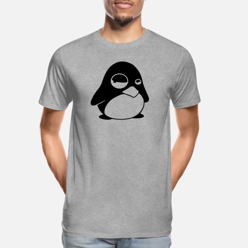 Grumpy Tux – Drôle de Penguin Linux pour les geeks T-shirt bio Premium Homme