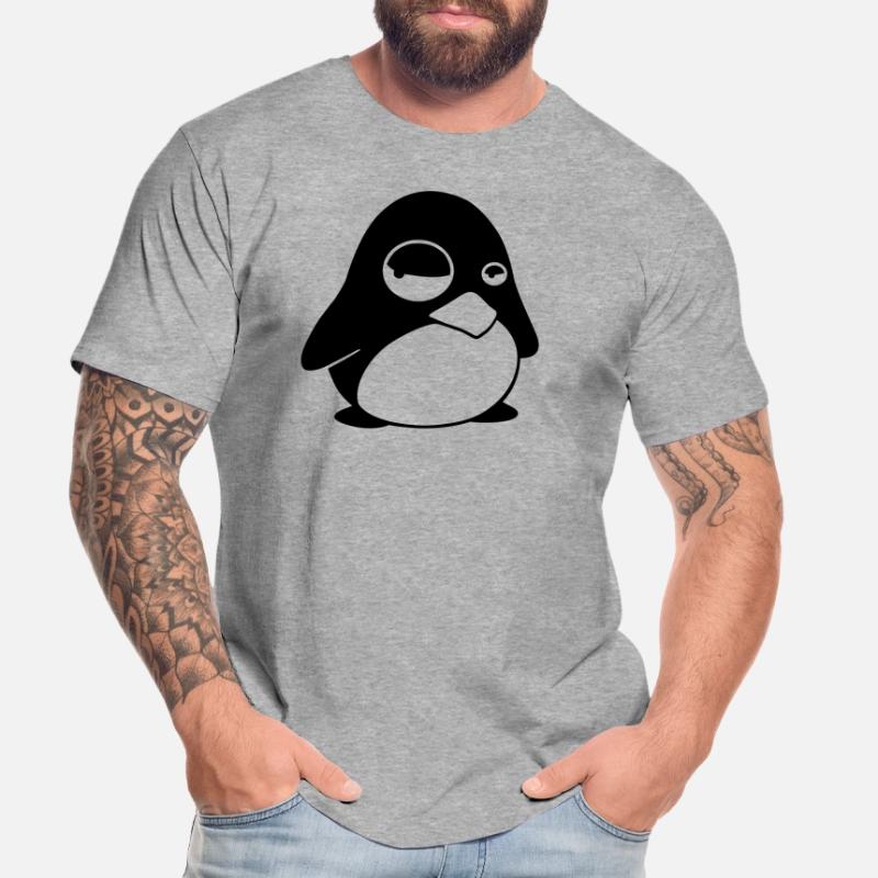 Grumpy Tux – Funny Linux Penguin for Nerds Men's Premium Organic T-Shirt