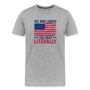 Elevator Technician Rise Above The Rest Literally - Men's Premium Organic T-Shirt - heather grey - Front - Damien (186cm)