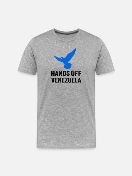 HANDS OFF VENEZUELA - Men's Premium Organic T-Shirt - heather grey