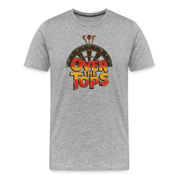 Darts Fun Hoodie lustiges Motiv double twenty - Männer Premium Bio T-Shirt - Grau meliert - Vorne - Damien (186cm)