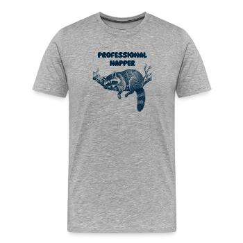 Dormeuse professionnelle - T-shirt bio Premium Homme - gris chiné - Devant - Damien (186cm)