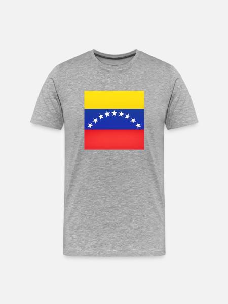 Venezuela-Flaggenbogen-Sterne - Männer Premium Bio T-Shirt - Grau meliert