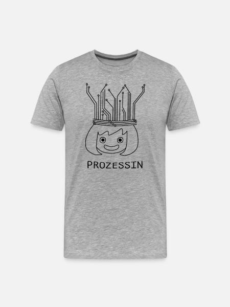 Processus avec Tech Crown - T-shirt bio Premium Homme - gris chiné