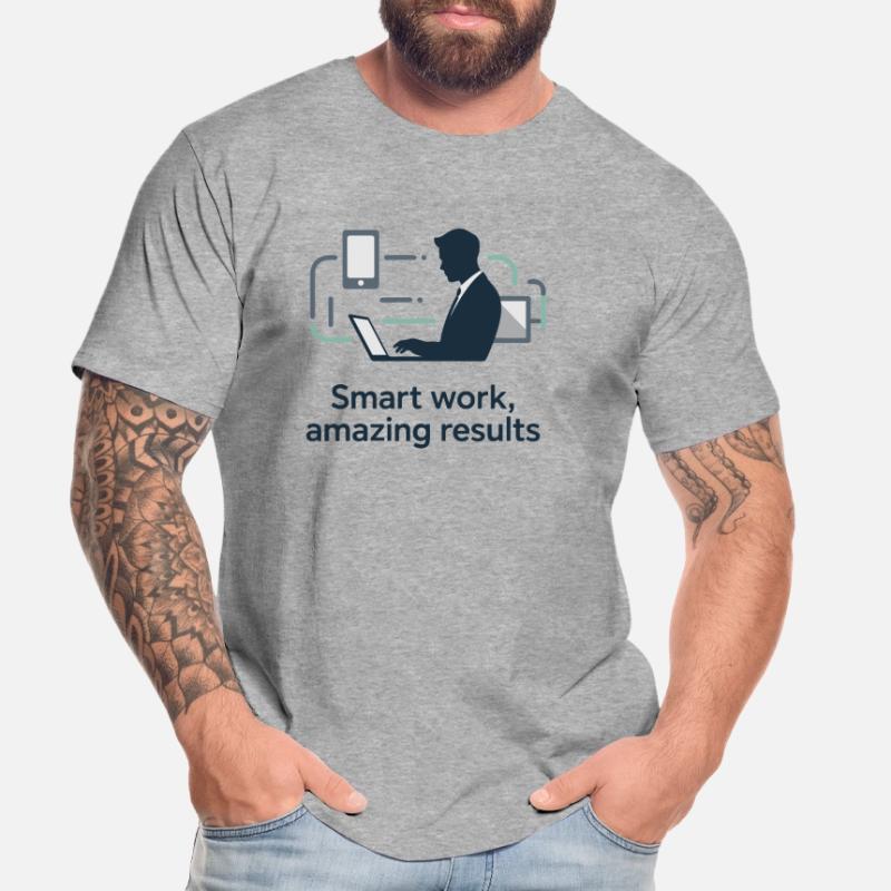 Smart Work Tech Silhouette Männer Premium Bio T-Shirt
