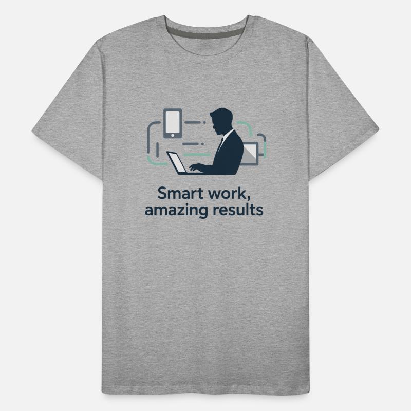 Smart Work Tech Silhouette Männer Premium Bio T-Shirt