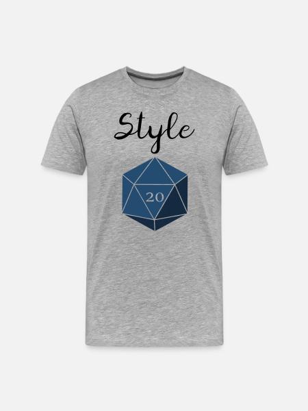 Style Check d20 - Men's Premium Organic T-Shirt - heather grey