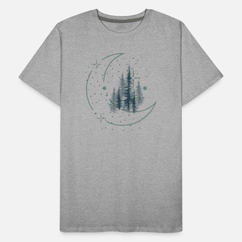 Ciel nocturne au-dessus de la forêt T-shirt bio Premium Homme