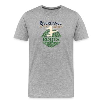 Irish Dance Step-dancing Celtic Fan - Men's Premium Organic T-Shirt - heather grey - Front - Damien (186cm)
