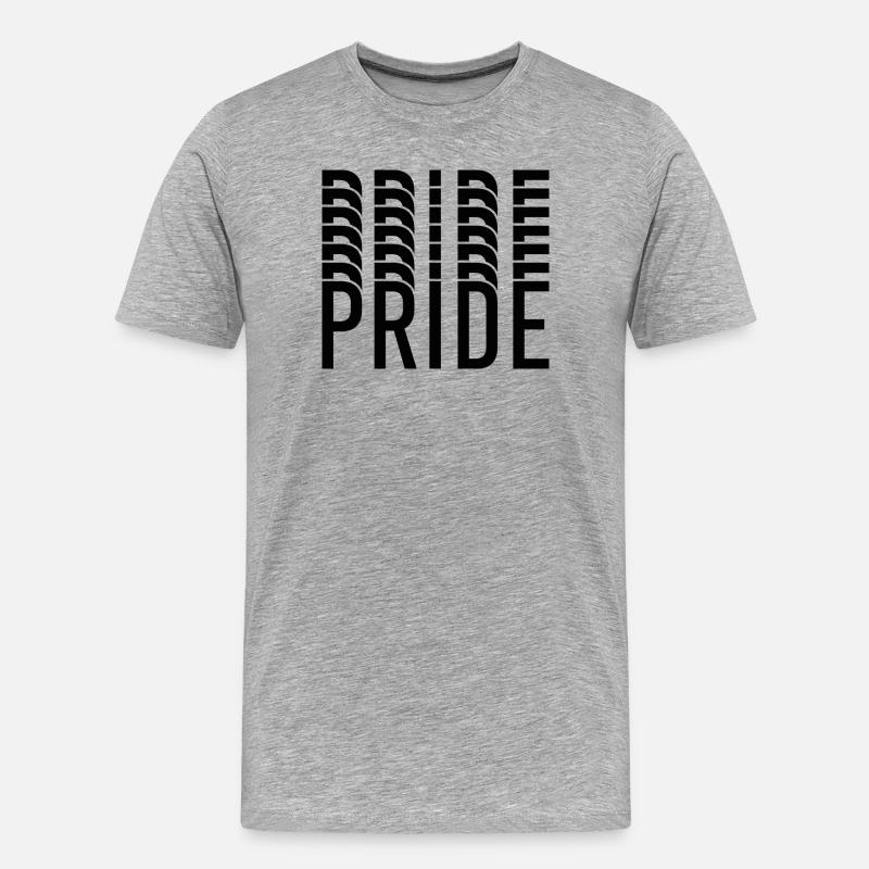 Pride-Typografie-Kontrastmuster - Männer Premium Bio T-Shirt - Grau meliert