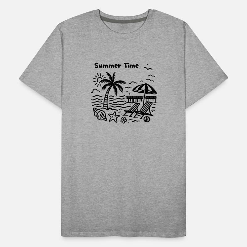 Conception de la plage T-shirt bio Premium Homme