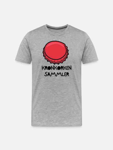 Kronkorken_Sammler - Men's Premium Organic T-Shirt - heather grey