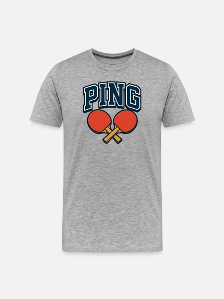 Ping Pong - Tennis de Table - Men's Premium Organic T-Shirt - heather grey
