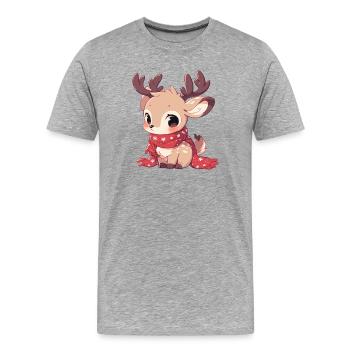 Renne Renne - T-shirt bio Premium Homme - gris chiné - Devant - Damien (186cm)